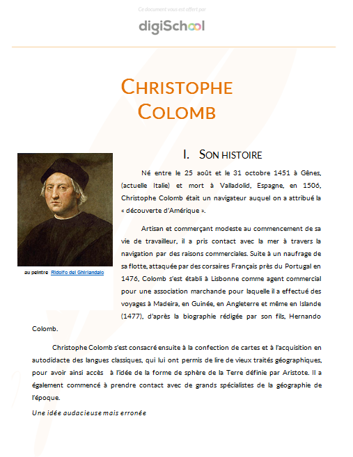 Christophe Colomb - Espagnol
