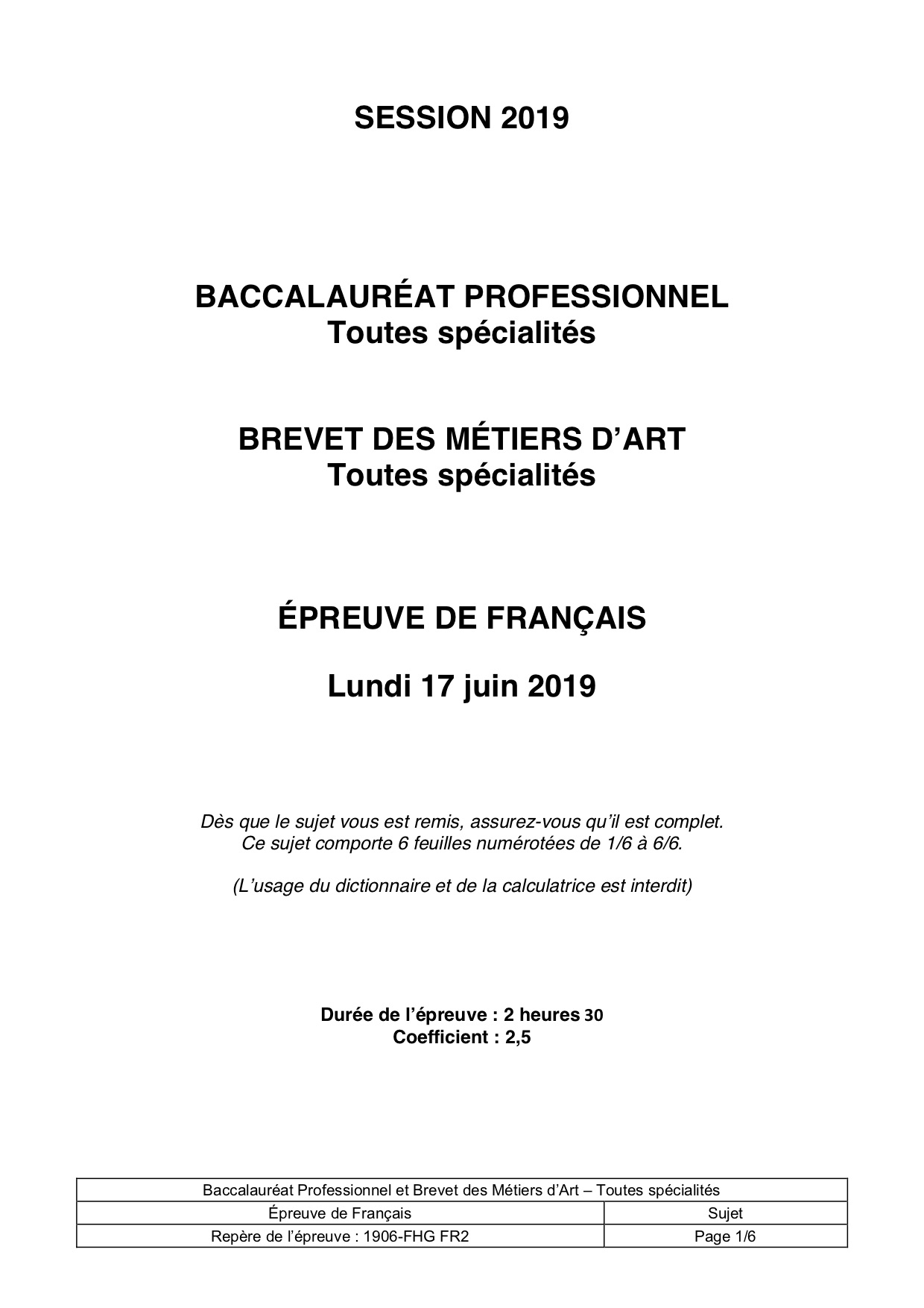 dissertation sujet bac 2021