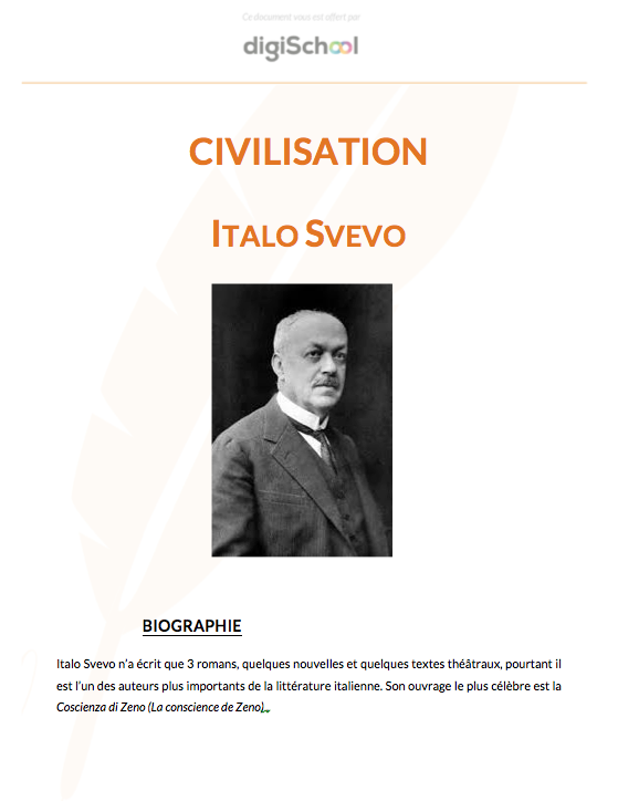 Italo Svevo - Italien - Bac Pro