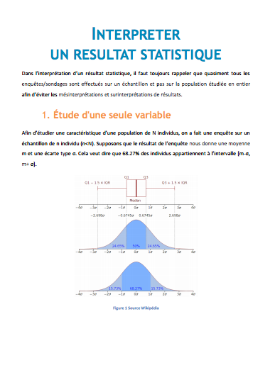 Interpréter un résultat statistique - Cours Maths Bac Pro